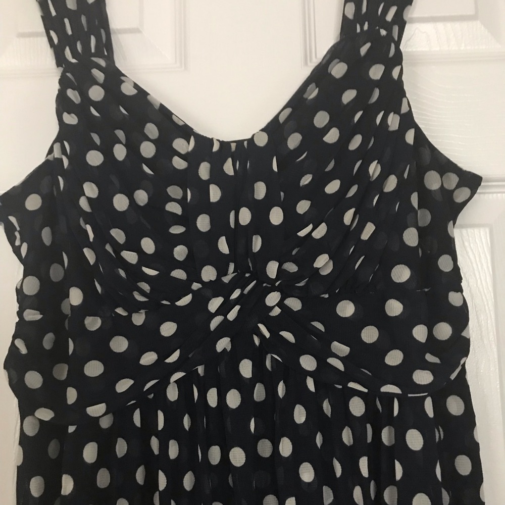 Navy Blue Polka dotted dress